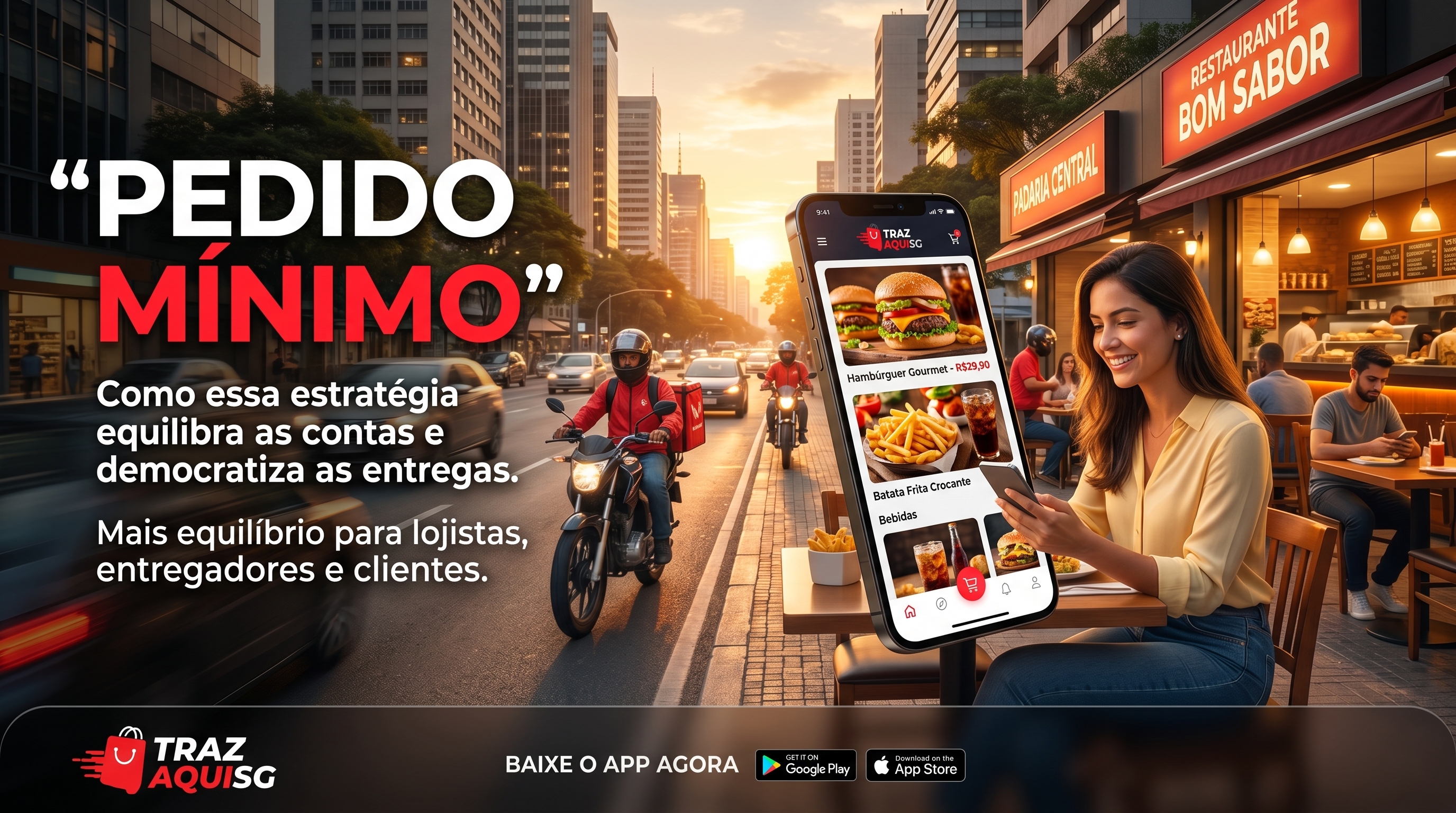 “Entenda como o pedido mínimo ajuda a equilibrar custos, valorizar entregadores e melhorar a experiência de lojistas e clientes dentro do Traz AquiSG.”